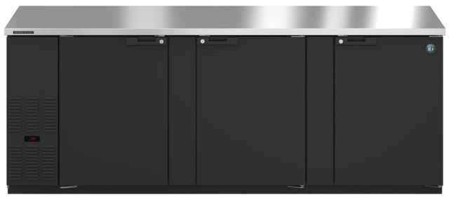 Hoshizaki Back Bar 96" 32.5 Cu. Ft. Black Vinyl Three Section Refrigerator-0