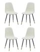 A & B Home Fausta 4-Piece White Dining Chair Set-0