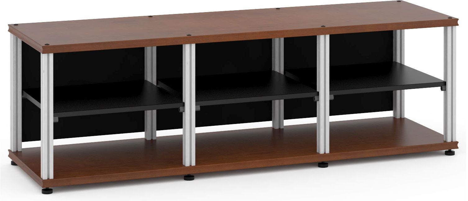 Salamander Designs® Synergy Triple 20 AV Cabinet-Dark Cherry/Aluminum