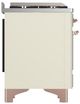 Ilve® Majestic III 48" Antique White Pro Style Dual Fuel Natural Gas Range with Solid Door and Copper Trim-4