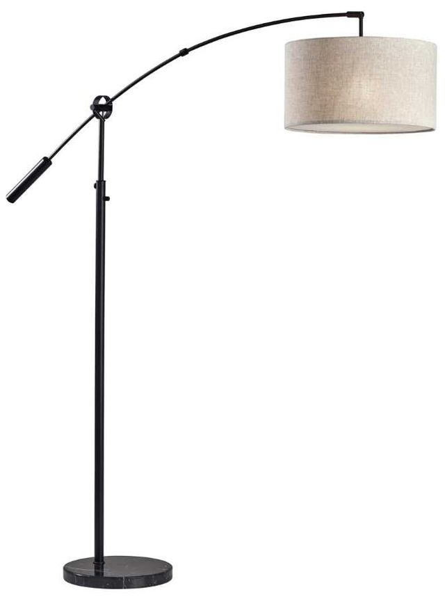 Adesso® Adler Black Arc Floor Lamp-0