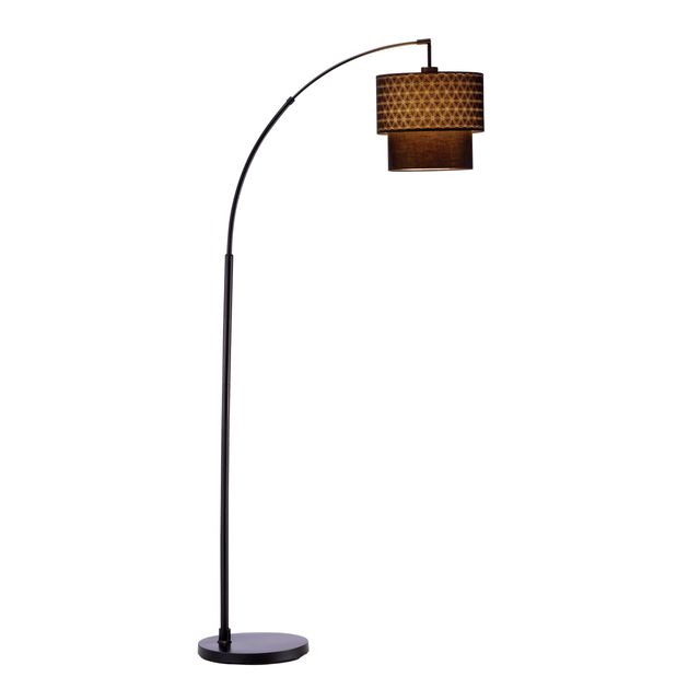 Adesso® Gala Matte Black Arc Lamp-0