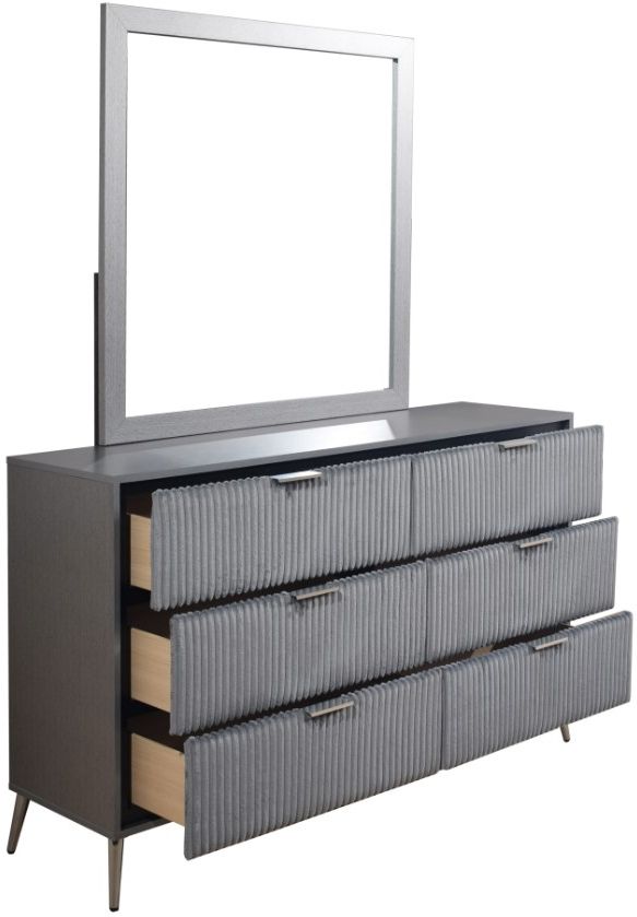 New Classic® Home Furnishings Kailani Gray Dresser and Mirror Set-3