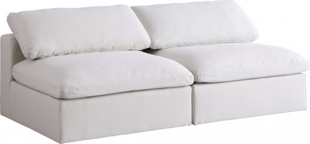 Meridian Furniture 2-Piece Serene Cream Modular Armless Sofa-0