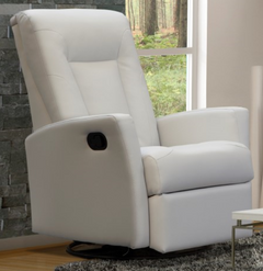 Elran Lauren White Swivel Rocker Recliner