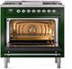 Ilve® Nostalgie II Series 36" Emerald Green Pro Style Dual Fuel Range-2