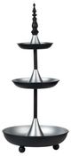 A & B Home Black/Gray Three-Tiered Tray-0