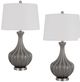 Cal® Lighting & Accessories 2-Piece Duxbury Slate Grey/White Table Lamp Set-0
