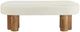 Crestview Collection Willow Brown/Cream Upholstered Accent Bench-2