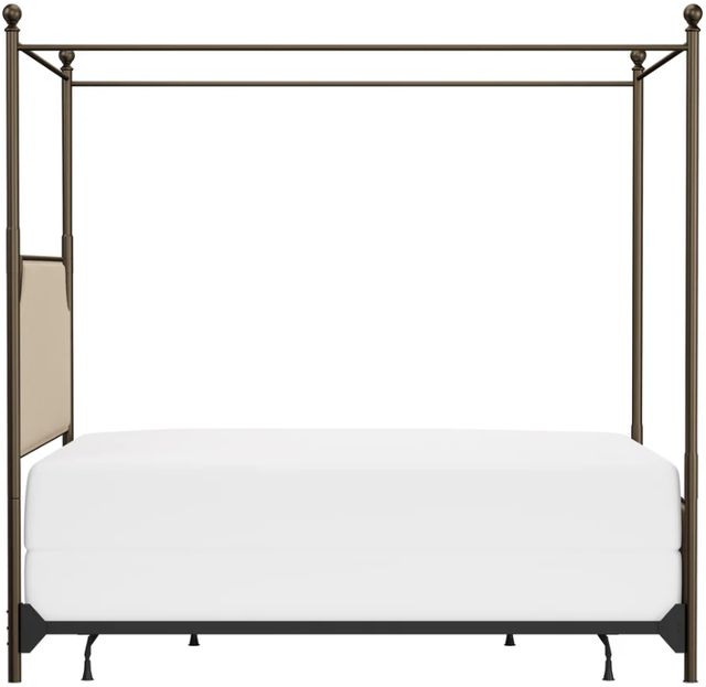 HH2 Home McArthur Beige/Bronze Queen Canopy Bed without Frame-3