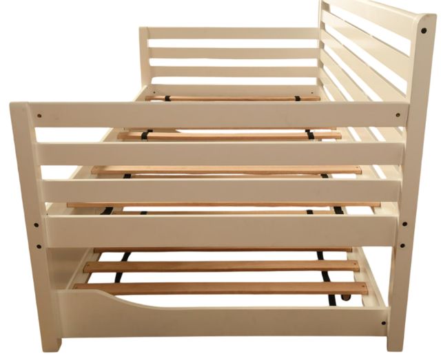 Kodiak Furniture Boho Linen Stone/White Twin Daybed with Trundle and Mattress-3