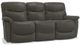 La-Z-Boy® James Charcoal Leather Power Reclining Sofa with Headrest-0