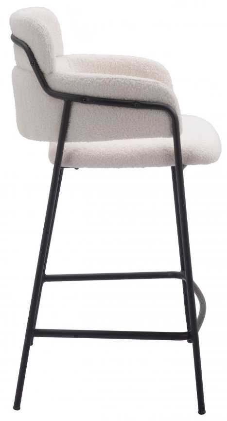 Zuo® Modern Marcel 2-Piece Black/Cream Counter Stool Set-2
