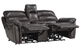 Mazin Furniture Lance Brown Power Double Reclining Loveseat with Console-2