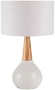 Surya Kent Glazed White/Natural Tan Table Lamp-0