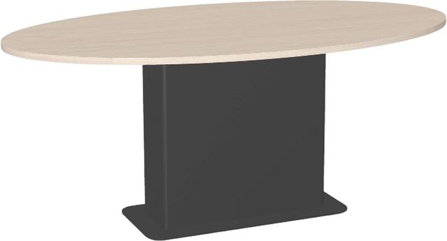 Amisco Customizable Lucarelli 72" Oval Dining Table with 1" White Oak Veneer Top-0
