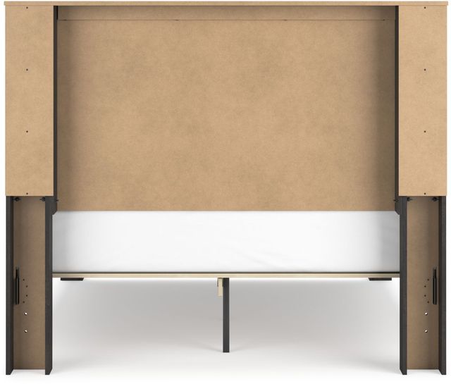 Signature Design by Ashley® Toretto Rustic Charcoal King Bookcase Headboard-2
