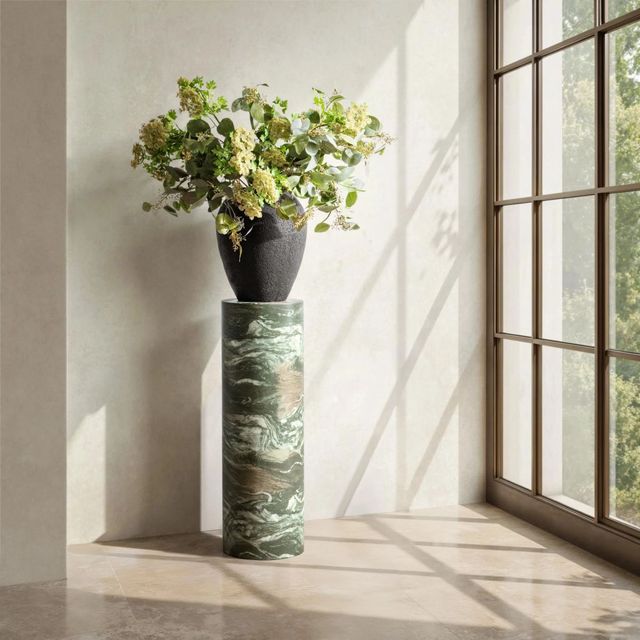 Classic Home Norfolk Green Large Round Display Pedestal-1