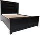 Jofran Inc. Madison County Vintage Black King Barn Door Platform Bed-4