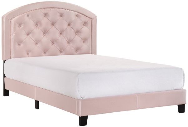 Crown Mark Gaby Pink Platform Adjustable Headboard bed-0