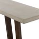 Armen Living Elodie Gray Rectangular Console Table with Dark Brown Base -4