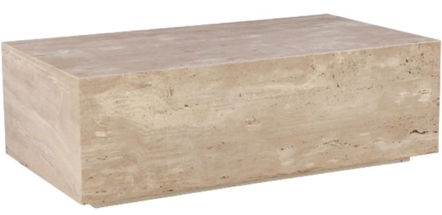 Home Trends & Design Nile Travertine Drum Coffee Table-0