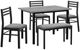 Monarch Specialties Inc. 5-Piece Grey Dining Set-0