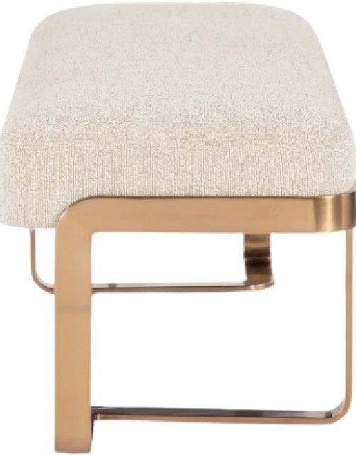 Hooker® Furniture Eleana Hanalei Oat Bed Bench with Gold Base-2