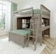 Maxwood Furniture Inc. Mayfair I Stone Youth Full Over Twin Storage Study Loft Bunk-1