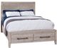 American WoodCrafters Aurora 5-Piece Whitewash King Panel Storage Bedroom Set-1