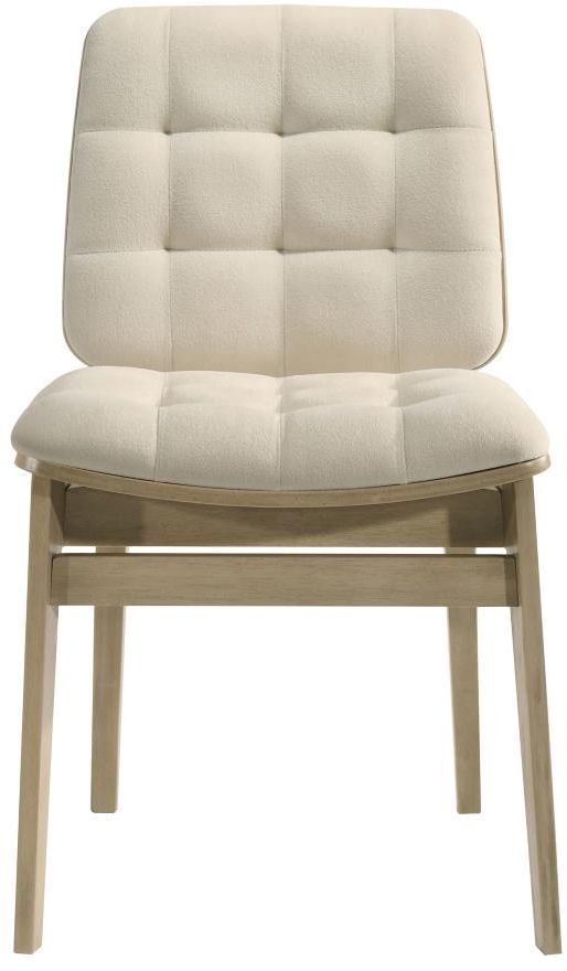 Coaster® Redbridge 2-Piece Cream/Natural Oak Dining Side Chair Set-4