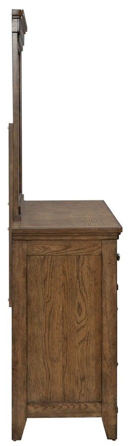 Liberty Furniture Carolina Park Amber Brown Dresser and Mirror-4