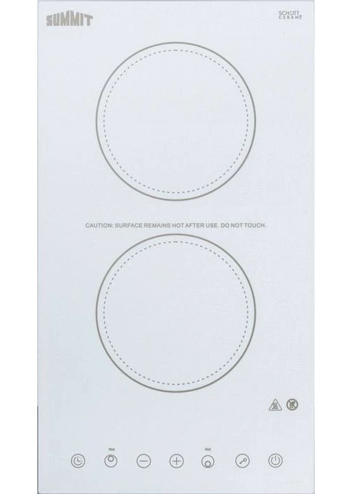 Summit® 12" White Electric Cooktop-0
