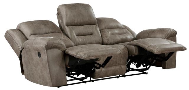 Homelegance® Hazen Brown Double Reclining Sofa-3