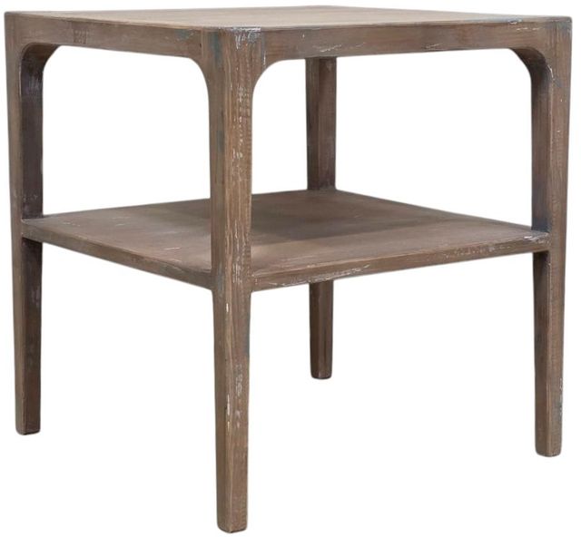 Nest Home Collections Morgan Natural Gray Corner Table-0