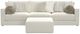 Jackson Furniture Ritzy 4-Piece Bone Sectional with Ottoman-3