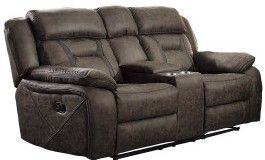 Mazin Furniture Madrona Hill 2 Piece Dark Brown Sofa/Loveseat Set-2