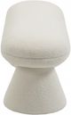 Meridian Furniture Drum Cream Faux Shearling Teddy Fabric Upholstered Bench-2