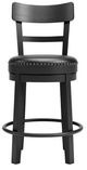 Signature Design by Ashley® Valebeck Black Upholstered Bar Stool-1
