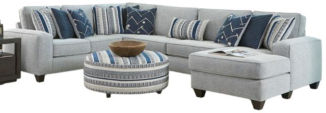 Albany Industries 3-Piece Persia Indigo Right-Arm Facing Chaise Sectional-0