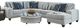 Albany Industries 3-Piece Persia Indigo Right-Arm Facing Chaise Sectional-0
