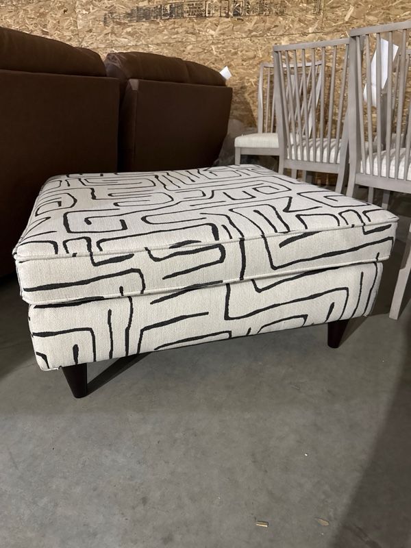 Clearance Fusion Furniture Durango Fossil Ebony Cocktail Ottoman-0