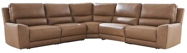 Signature Design by Ashley® DeepWakes 5-Piece Caramel Power Reclining Sectional-0