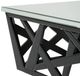 Michael Amini® Montreal™ Mirrored Cocktail Table with Black Base-1