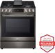 LG 30" PrintProof™ Black Stainless Steel Slide In Dual Fuel Natural Gas Range-2