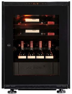 Refroidisseur à vin de 22 po EuroCave® Inspiration de 28 bouteilles - Noir