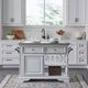 Liberty Furniture Magnolia Manor Antique White/Weathered Bark Bar Cart-1