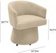 TOV Furniture Kristen Taupe Rolling Desk Chair-2