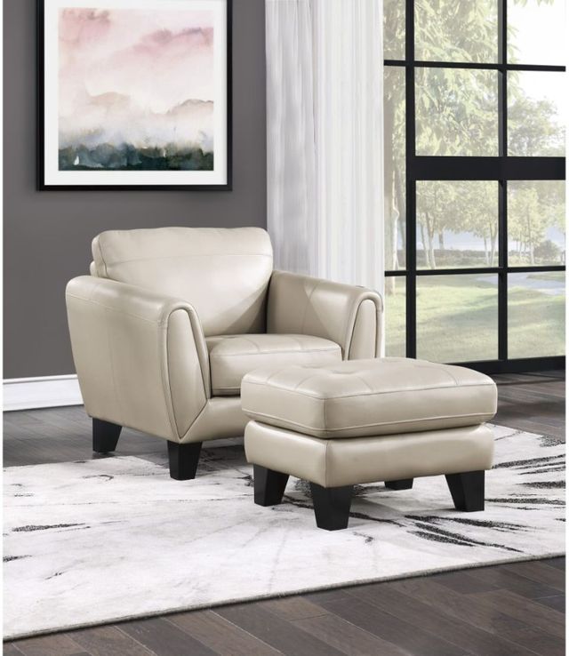 Mazin Furniture Spivey Beige Ottoman-2