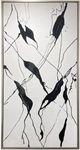Harp & Finial® Rippling III Black/White Framed Canvas Art-0